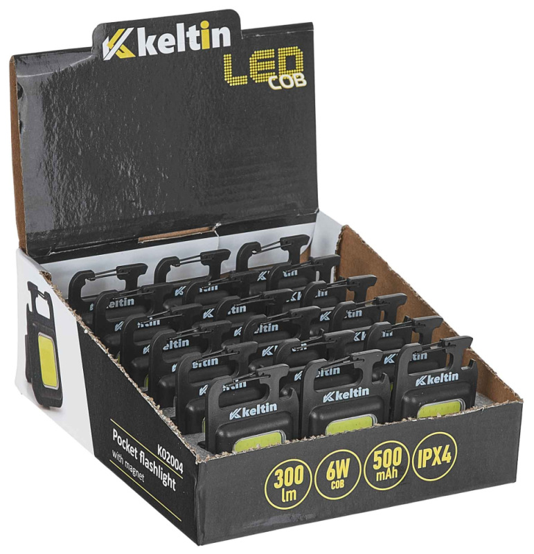 Mini vreckové svietidlo s magnetom LED COB 6W 500 mAh, 300 lm 3