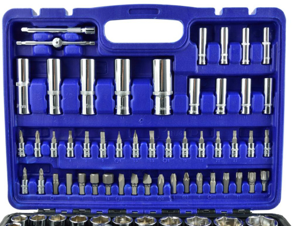 Gola sada 1/4" a 1/2", 108-dielna v plastovom kufri, GEKO 5