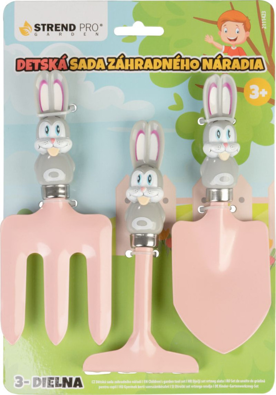 Sada náradia Strend Pro, záhradnícka, detská, 3-dielna, ABS + oceľ, lopatka hrable a vidly 2