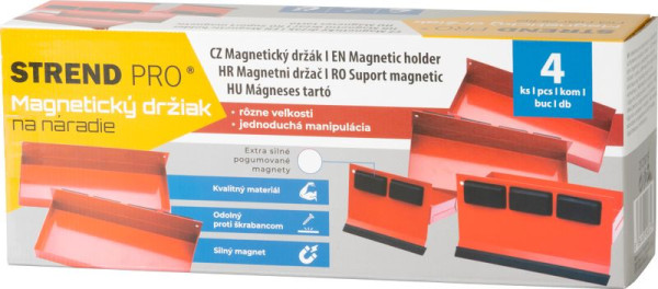 Držiak Strend Pro, na náradie, polica, magnetický, sada 4 ks 4
