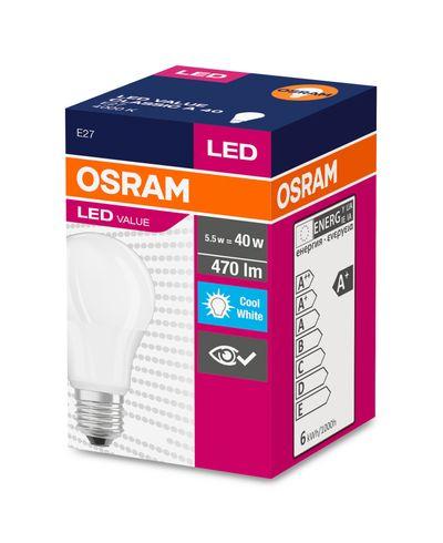 Žiarovka OSRAM® LED FR 040 (ean7081) non-dim, 4,9W/840 E27 4000K Value CLASSIC A 1