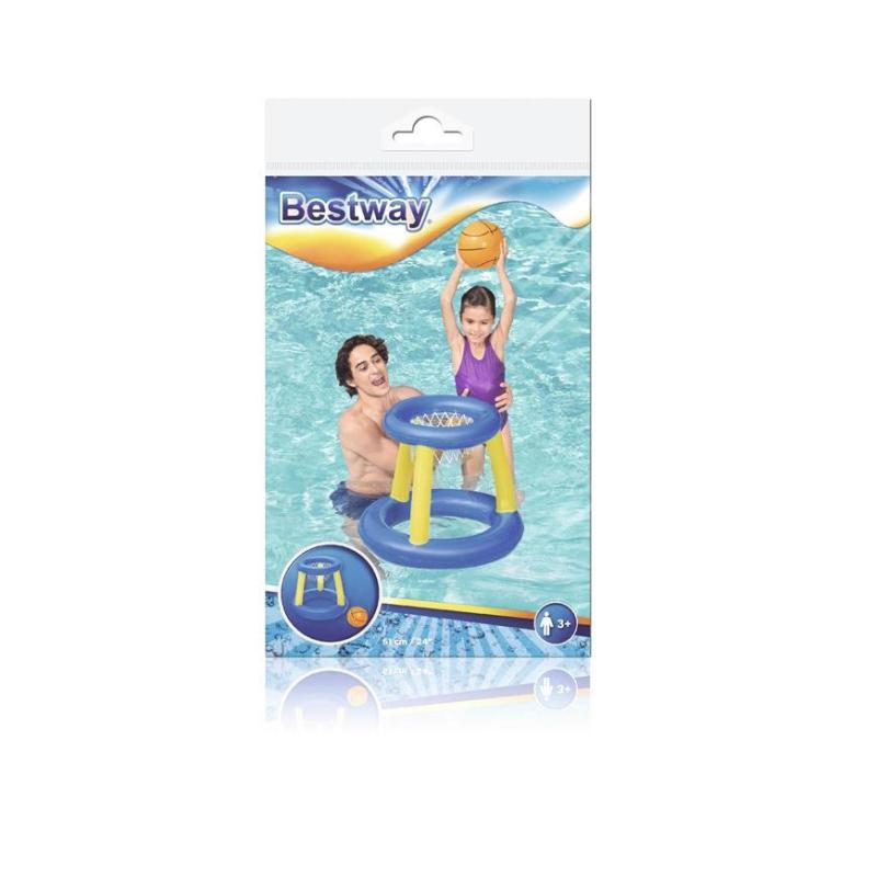 Hračka Bestway® 52418, Splash 'N' Hoop, nafukovacia, lopta a kôš do vody, 61x61 cm 4