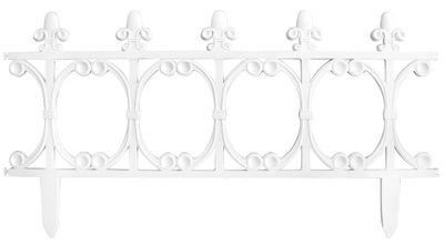 Ohrada Gardens F755, 64x34 cm, plastová, biela, mini dekoračný plot, bal. 5 ks