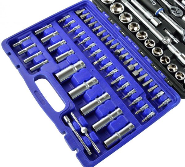 Gola sada 1/4" a 1/2", 108-dielna v plastovom kufri, GEKO 7