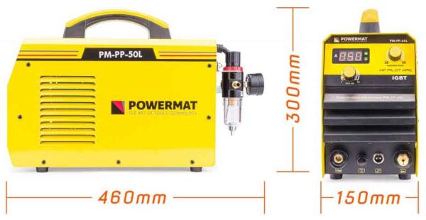 Plazmová rezačka 50 A, výška rezu 15 mm, POWERMAT 4