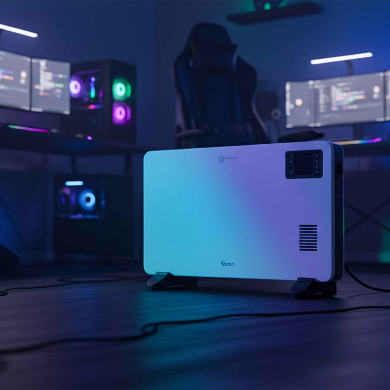 LCD konvektorový ohrievač 2300W s diaľkovým ovládaním a WiFi, GEKO 6