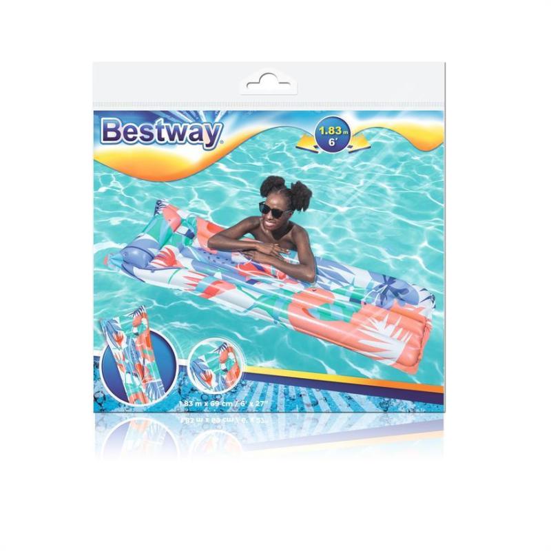 Nafukovačka Bestway® 44033, Fashion Floating Mat, mix farieb, do vody, 183x69 cm 8