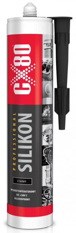 Professional silikón - vysokotepelne odolný tmel 310 ml, do 380°C, čierny