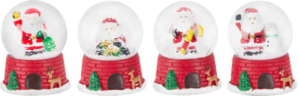 Snežítko Santa a snehuliak, 5,5x5,5x8 cm 1