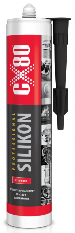 Professional silikón - vysokotepelne odolný tmel 310 ml, do 380°C, červený