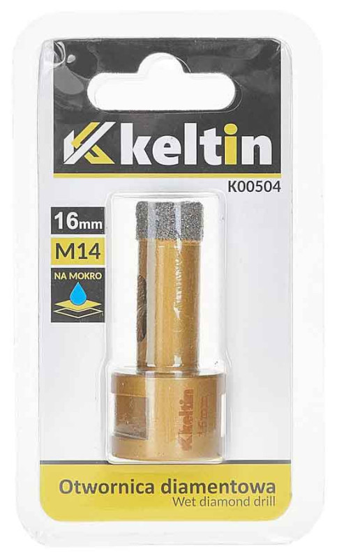 Vrták diamantový korunkový, závit M14 do uhlovej brúsky priemer 16 mm, GEKO 1