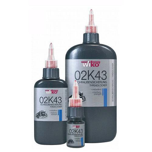 Lepidlo Wiko® 02K43, 50 ml, na zaistenie skrutiek, stredne odolné