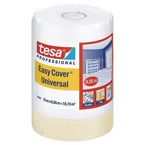 Fólia krycia tesa® Pro Easy Cover® Universal, 550 mm, L-33 m, maliarska, s lepiacou páskou, transpar