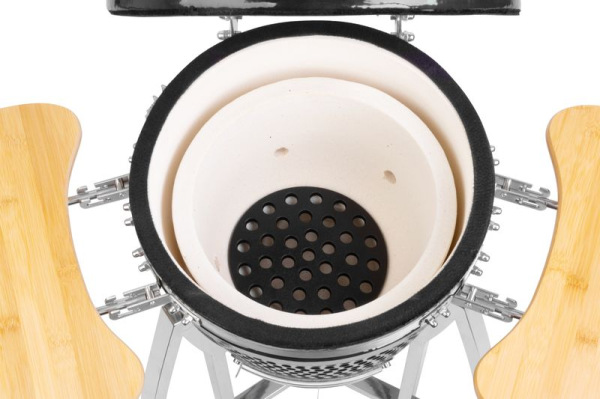 Gril Strend Pro Kamado Egg 16", priemer 33,50 cm, gril výška 73 cm, čierny, 40x57x97,50 cm 6