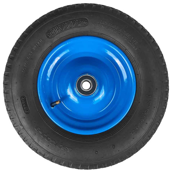 Nafukovacie koleso s ložiskami, otvor 20 mm, priemer 39 cm, šírka 8,5 cm, modré, bez osky 3