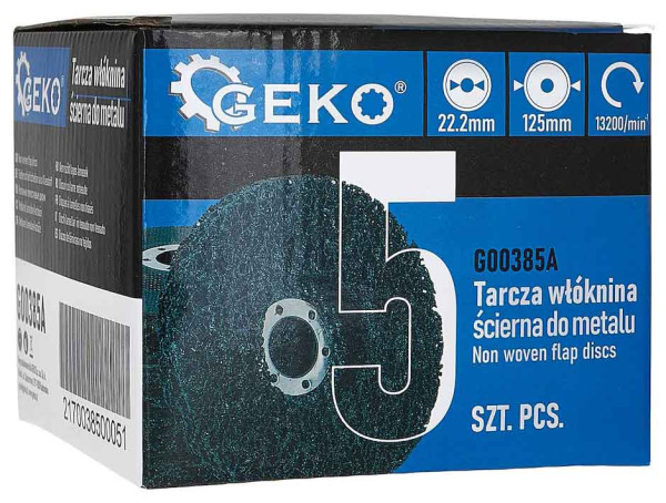 Brúsny kotúč na odstraňovanie farby z dreva a železa, čierny, 125 x 22 mm, GEKO 4