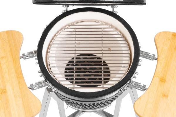 Gril Strend Pro Kamado Egg 16", priemer 33,50 cm, gril výška 73 cm, čierny, 40x57x97,50 cm 7