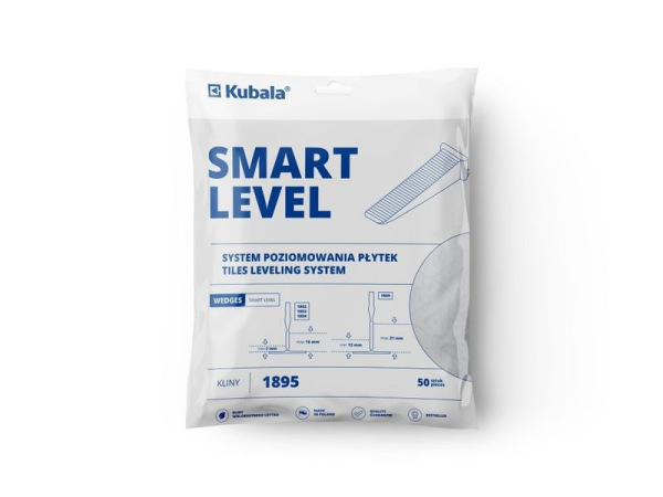 Kliny Kubala SMART LEVEL, plast, biele, 70x220x235, bal. 50 ks 1