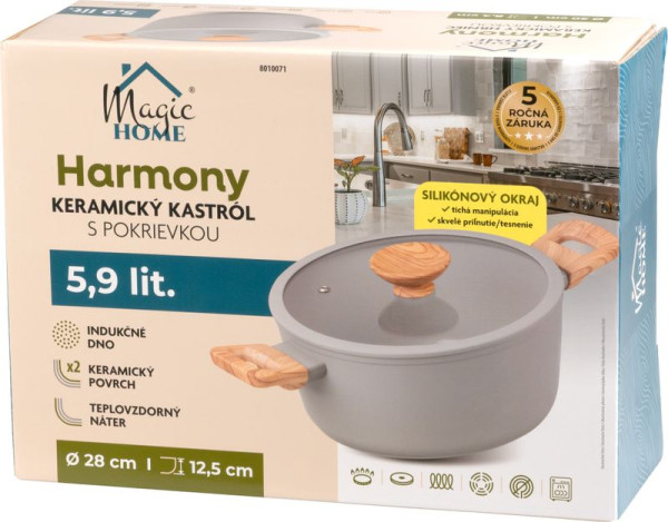 Kastról MagicHome Harmony, so sklenenou pokrievkou, 28 cm 1