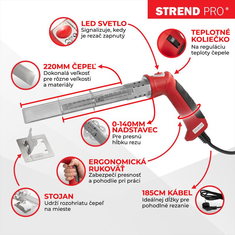 Rezač Strend Pro JS-102GD, na polystyrén a EPS, 220 W 3