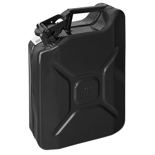 Kanister JerryCan 20 lit, kovový, na PHM, GS/TUV, čierny, RAL9005