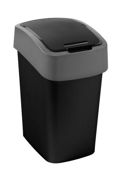 Kôš Curver® PACIFIC FLIP BIN 45 lit., 37.6x29.4x65.3 cm, čierno/šedý, na odpad