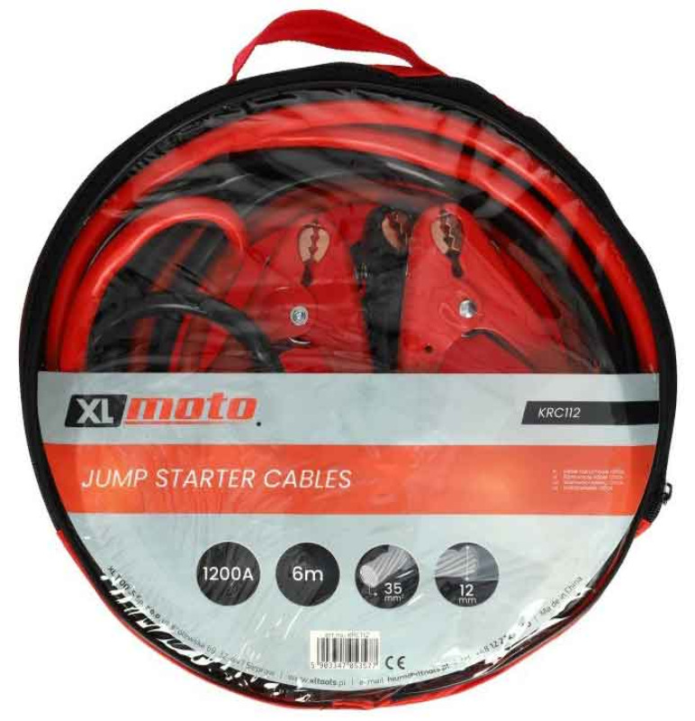 Štartovacie káble 1200 A, Profesionálne, dĺžka 6 m, prierez 35 mm2, XL-TOOLS 1
