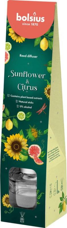 Difuzér Bolsius Floral Fusion Slnečnica a Citrus, vonný, 30 ml