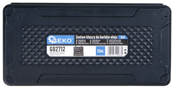 Sada kľúčov na olejové zátky, 23-dielna, GEKO 5
