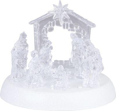 Dekorácia MagicHome Vianoce, betlehem, 7x LED, 3xAAA, akryl, 19,5x14x17,5 cm 1