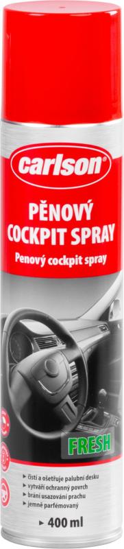 Čistič palubnej dosky carlson, aerosól, penový, fresh, na auto, 400 ml