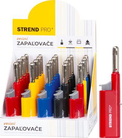 Zapaľovač Strend Pro MINI 4 farby, Sellbox 20 ks