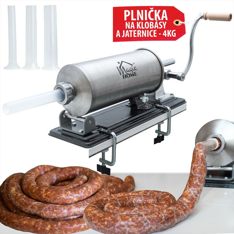 Plnička MagicHome SM208, na klobásy a jaternice, horizontálna, 4 kg, ručná 1