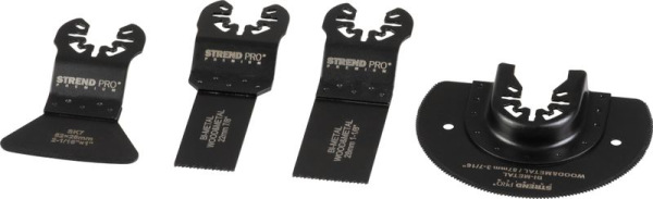 Sada nástrojov Strend Pro TAS-FW105 pílové listy, polkruh a škrabka do multibrúsky, Bi-metal, 4-diel 1