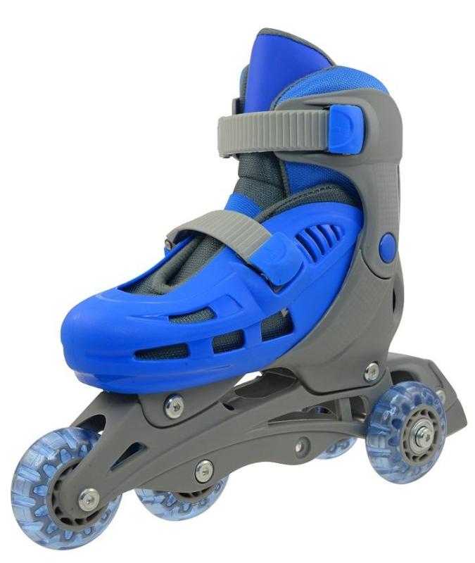 Kolieskové korčule TRISKATE BASIC vel.S (31-34), šedo-modré
