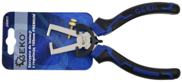 Kliešte na sťahovanie izolácie 160 mm, dvojplastová rukoväť, GEKO PREMIUM 1