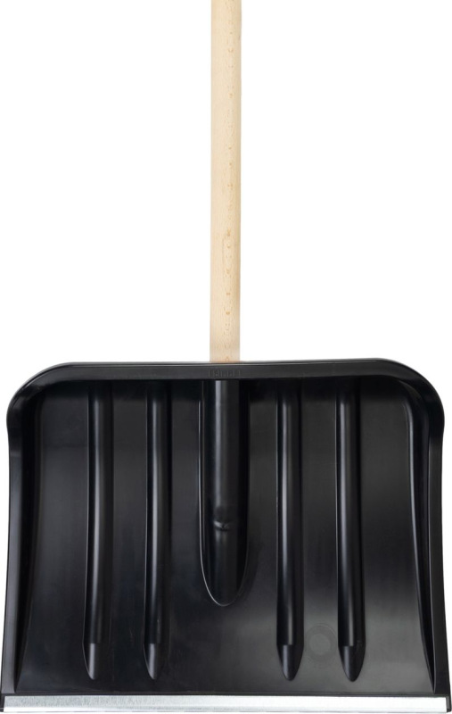 Odhrňovač Snowman M1 435x330 mm, lopata na sneh, Pvc, kovová lišta, odhŕňač, drevená násada D, mix f 1