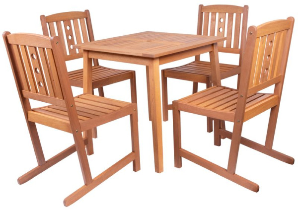Set LEQ SKOVBY, terasový, drevený, 1+4