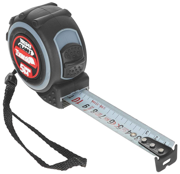 Meter zvinovací 5m x 25mm bez magnetu, obojstranný, I trieda presnosti, TVARDY 7