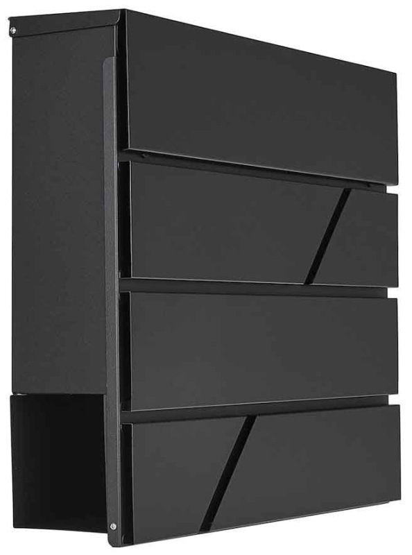 Poštová schránka 36,5 x 36,5 x 10 cm, čierna, GEKO 5