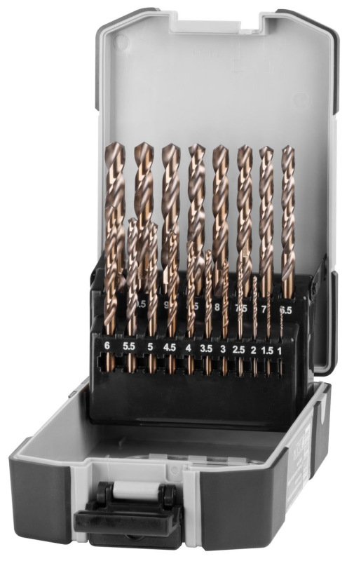 Sada vrtákov Strend Pro M2, do kovu, 19 diena, 1-10 mm, HSS, DIN-338, professional