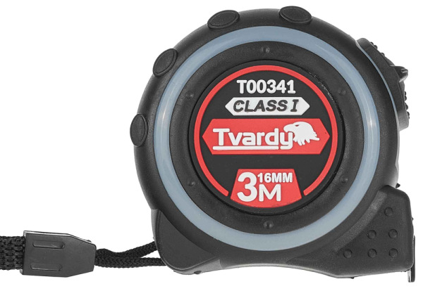 Meter zvinovací 3m x 16mm bez magnetu, obojstranný, I trieda presnosti, TVARDY 7