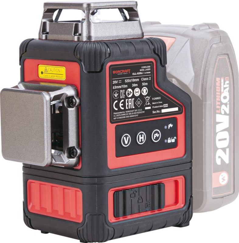 Laser Worcraft XCUBE026 ShareSYS Toolbox, 3x3D Green Beam, bez aku 1