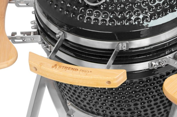 Gril Strend Pro Kamado Egg 16", priemer 33,50 cm, gril výška 73 cm, čierny, 40x57x97,50 cm 3