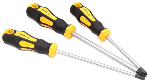 Skrutkovač PH 3 x 150 mm, žltočierna rukoväť, PRO-TECHNIK 1