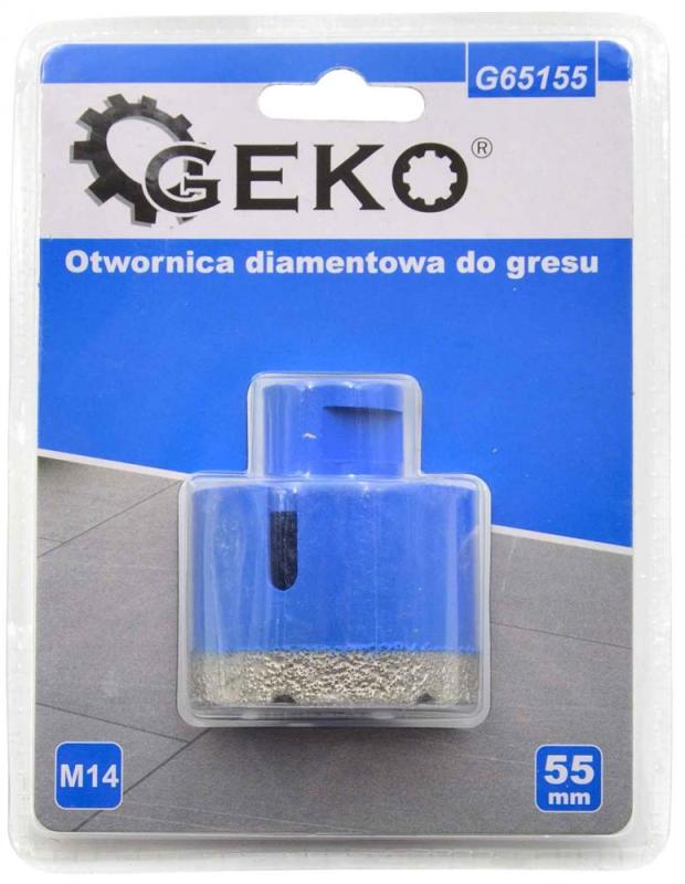 Vrták diamantový korunkový, závit M14 do uhlovej brúsky priemer 55 mm, GEKO 1