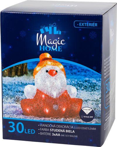 Dekorácia MagicHome Vianoce, Santa klaus, 30 LED, časovač, akryl, 3xAA, IP44, exteriér, 24x21x24 cm 2