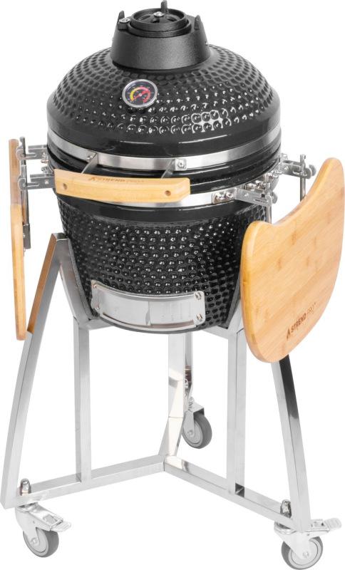 Gril Strend Pro Kamado Egg 16", priemer 33,50 cm, gril výška 73 cm, čierny, 40x57x97,50 cm 2