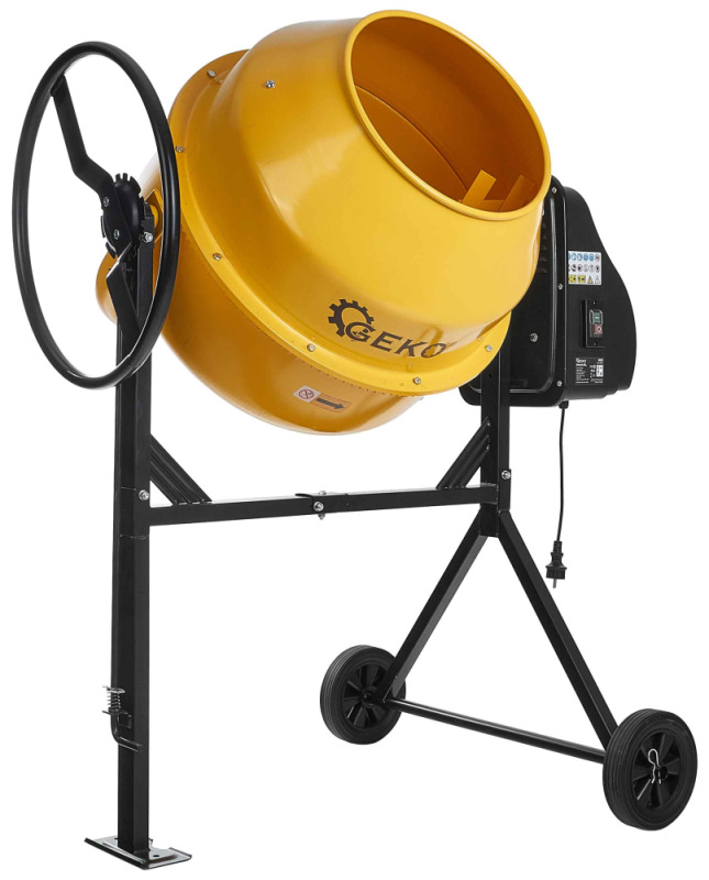 Miešačka elektrická 220 V, bubon 200 litrov, 1000 W, priemer plniaceho otvoru 395 mm, GEKO 2