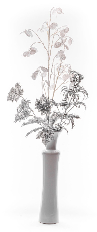 Vetvička MagicHome Vianoce, MapleGlis.Silver, strieborná, 65 cm 1